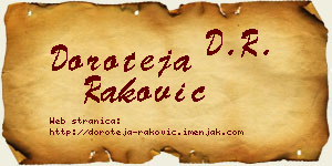 Doroteja Raković vizit kartica